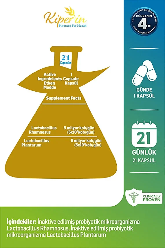 Kiperin Postbiyotik 21 Kapsül - 5