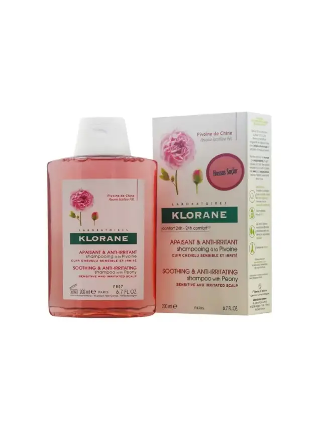 Klorane Pivoine Shampoo 200 ml Şakayık Ekstresi İçeren Tahriş Olmuş Saç Derisi İçin Yatıştırıcı Şampuan - 1