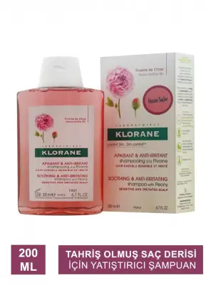 Klorane Pivoine Shampoo 200 ml Şakayık Ekstresi İçeren Tahriş Olmuş Saç Derisi İçin Yatıştırıcı Şampuan - 2
