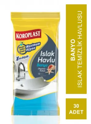 OUTLET - Koroplast Islak Temizlik Havlusu - Banyo ( Okyanus Kokulu ) 30 Adet - Diğer Bakım Ürünleri