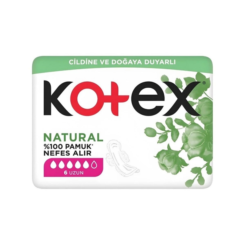 Kotex Natural Hijyenik Ped Ultra Uzun 6lı - 1