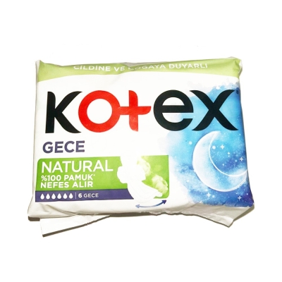 Kotex Natural Ultra Single Hijyenik Ped Gece 6lı - Kotex