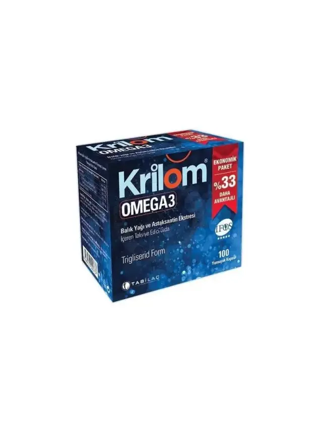 Krilom Omega-3 Astaksantin Soft Jel 100 Kapsül - 1