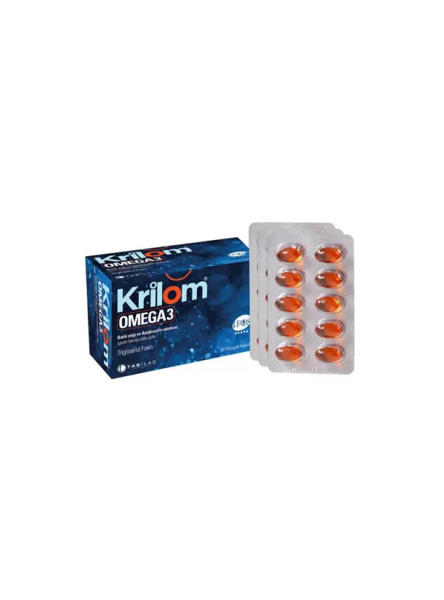 Krilom Omega-3 Astaksantin Soft Jel 50 Kapsül - Tabilaç