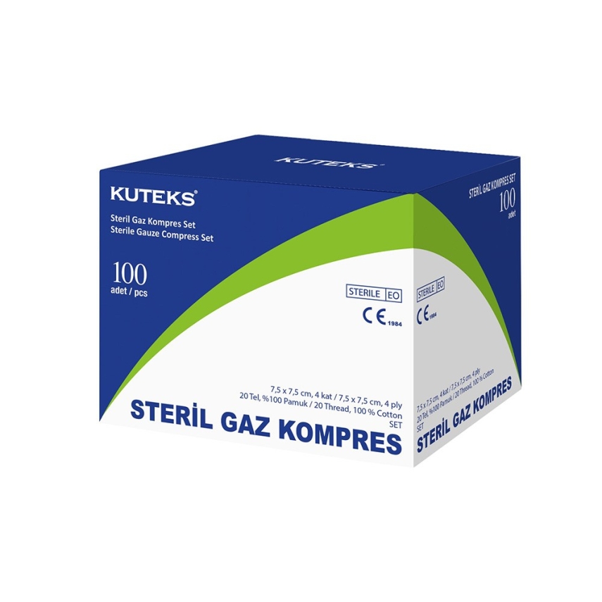Kuteks Steril Gaz Kompres Eko 7.5 x 7.5 cm (2x25) 50li - 1