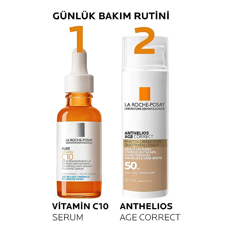 La Roche Posay Anthelios Age Correct Spf 50 Leke ve Kırışıklık Karşıtı Renkli Güneş Kremi 50 ml - 5