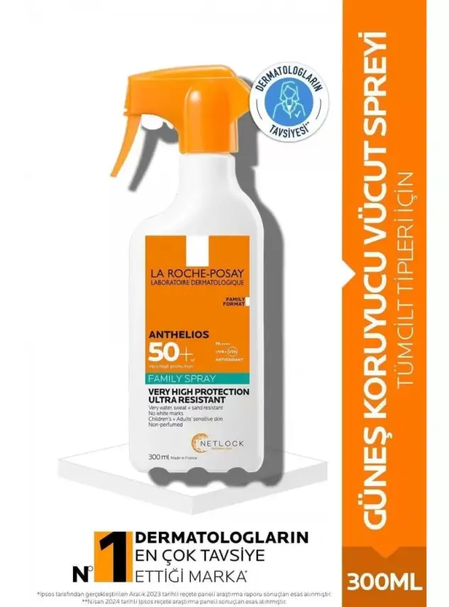 La Roche Posay Anthelios Family Spray - Yüz ve Vücut Güneş Spreyi 300 ml - 1
