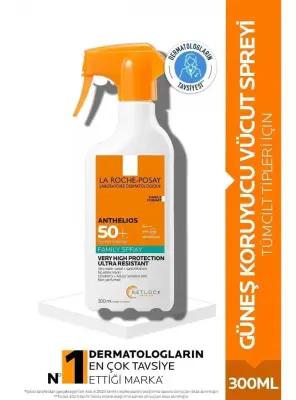 La Roche Posay Anthelios Family Spray - Yüz ve Vücut Güneş Spreyi 300 ml - La Roche Posay