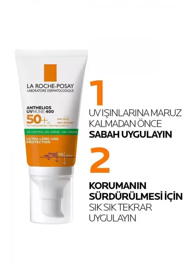 La Roche Posay Anthelios Oil Control Gel Yüz Güneş Kremi Karma/Yağlı Ciltler SPF50+ Yüksek Koruma 50ml - 2