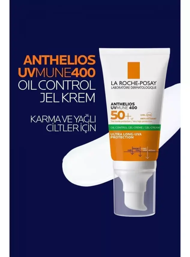 La Roche Posay Anthelios Oil Control Gel Yüz Güneş Kremi Karma/Yağlı Ciltler SPF50+ Yüksek Koruma 50ml - 4