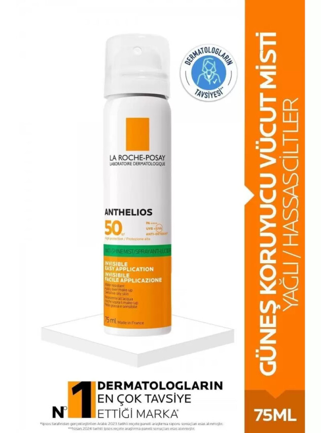 La Roche Posay Anthelios SPF 50+ Anti Shine Spray Güneş Kremi 75 ml - La Roche Posay
