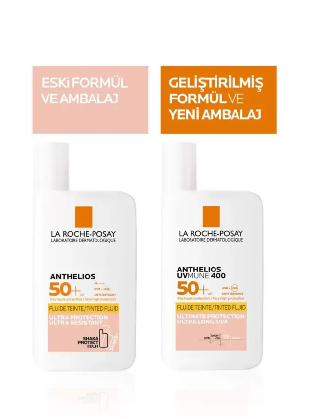OUTLET - La Roche Posay Anthelios UVmune 400 Fluid Renkli Güneş Kremi SPF50+ 50 ml - 3