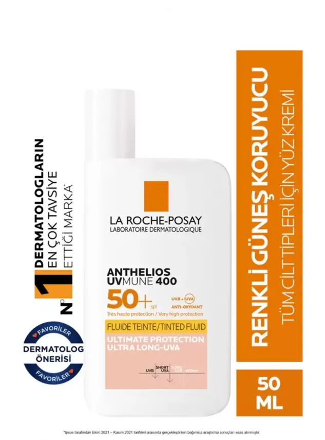 La Roche Posay Anthelios UVmune 400 Fluid Renkli Güneş Kremi SPF50+ 50 ml - 1