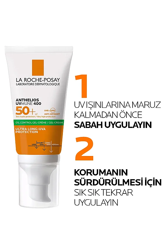 OUTLET - La Roche Posay Anthelios Uvmune 400 Oil Control Renkli Gel Cream SPF 50+ 50 ml - 6