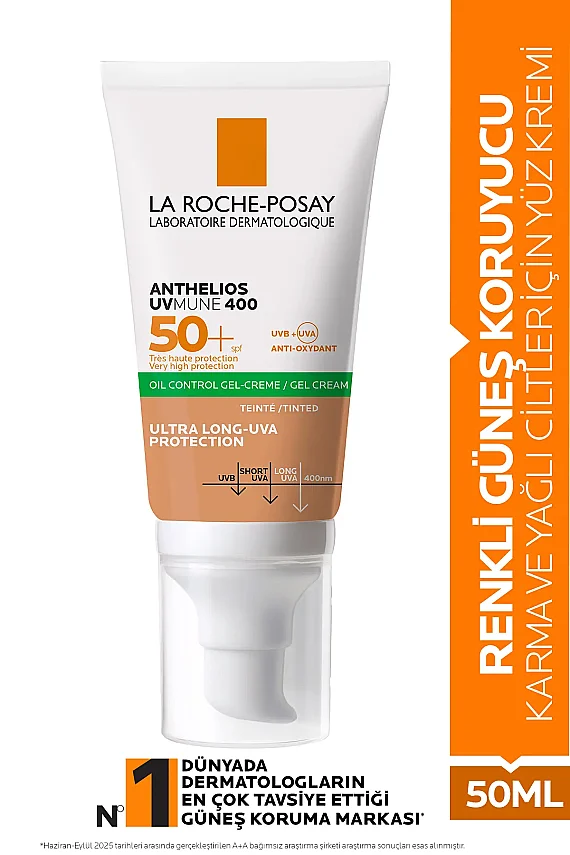 OUTLET - La Roche Posay Anthelios Uvmune 400 Oil Control Renkli Gel Cream SPF 50+ 50 ml - 1