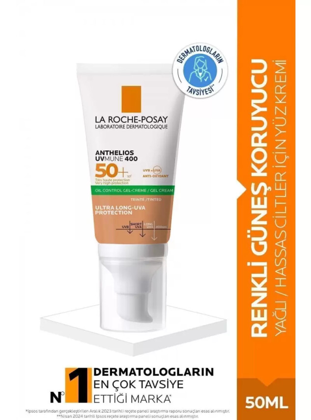 La Roche Posay Anthelios Uvmune 400 Oil Control Renkli Gel Cream SPF 50+ 50 ml - La Roche Posay