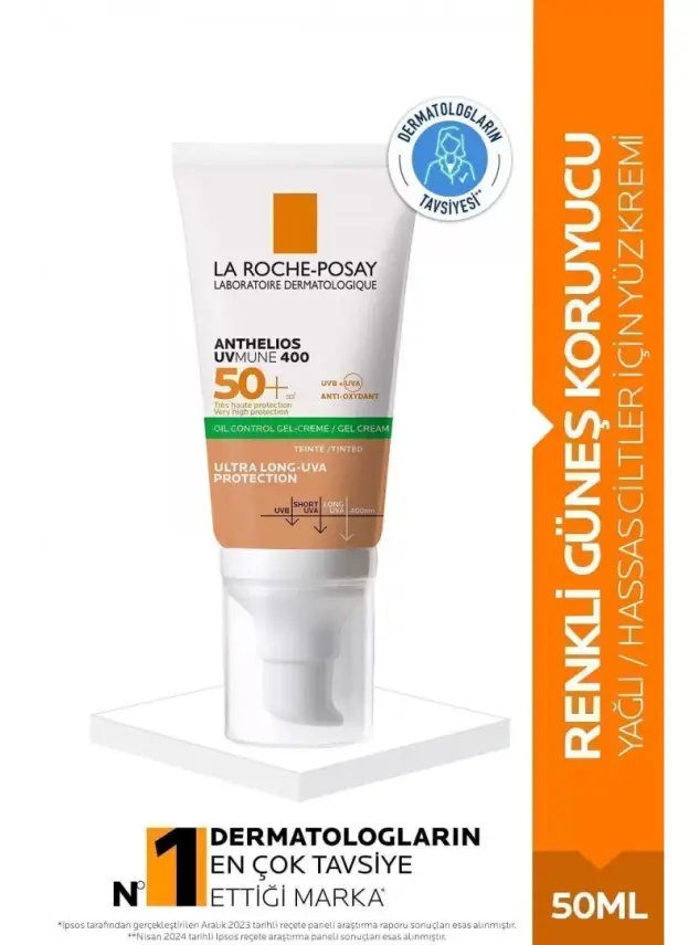 La Roche Posay Anthelios Uvmune 400 Oil Control Renkli Gel Cream SPF 50+ 50 ml - 1