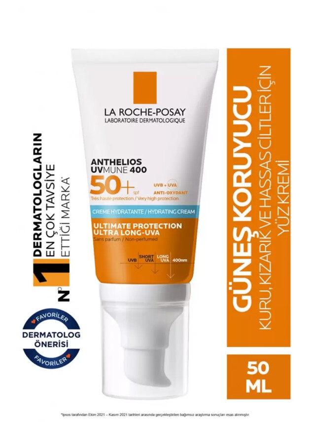 La Roche Posay Anthelios Uvmune 400 Ultra Hydrating SP50+ 50ml Güneş Koruyucu Yüz Kremi - La Roche Posay
