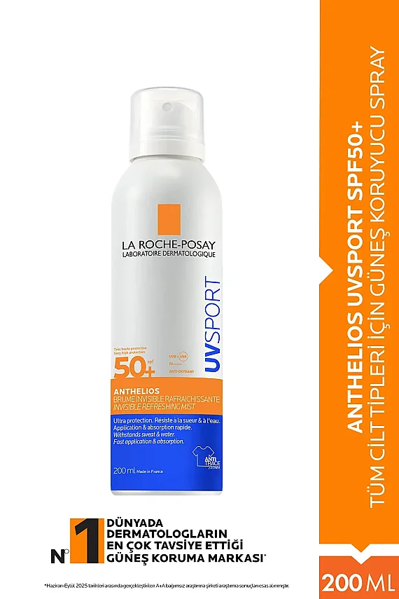 La Roche Posay Anthelios UVSPORT SPF50+ Güçlü Güneş Koruyucu Sprey 200 ml - 1