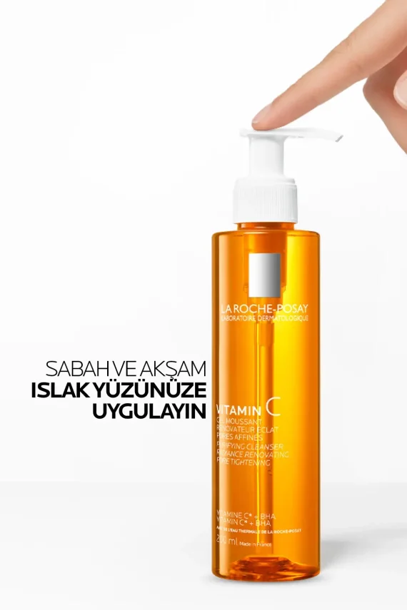 La Roche Posay C Vitamini İçerikli Işıltı Veren Yüz Temizleme Jeli 200ml - 3