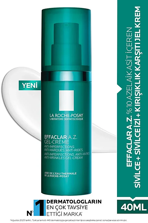 La Roche Posay Effaclar A.Z. Jel Krem Sivilce & Sivilce İzi ve Kırışıklık Karşıtı 40 ml - 1