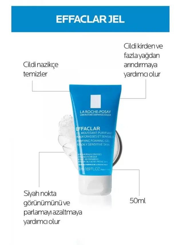 La Roche Posay Effaclar Duo Bakım Kremi 15ml + Effaclar Temizleme Jeli 50ml Tanışma Kiti - 2