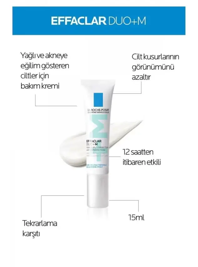 La Roche Posay Effaclar Duo Bakım Kremi 15ml + Effaclar Temizleme Jeli 50ml Tanışma Kiti - 3