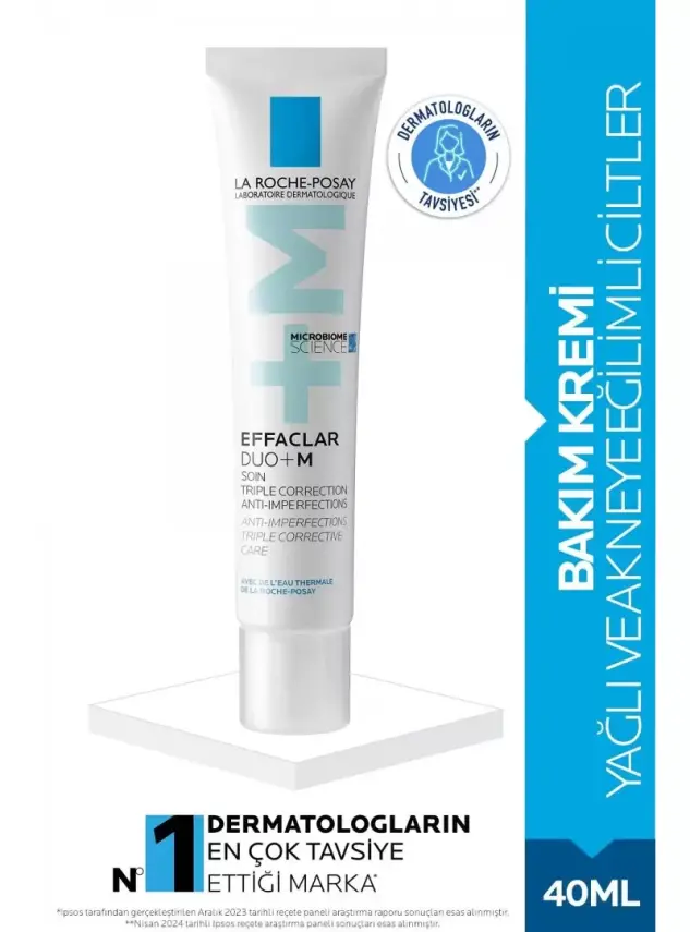 Outlet - La Roche Posay Effaclar Duo Bakım Kremi Cilt Kusuru Görünümü Karşıtı Akneye Eğilim Gösteren Ciltler 40ml - 1