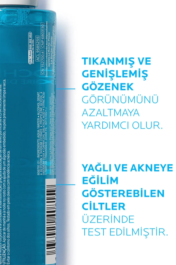 La Roche Posay Effaclar Mikro Soyucu Tonik Yağlı/Akneye Eğilim Gösteren Ciltler Gözenek Sıkılaştırıcı 200 ml - 3
