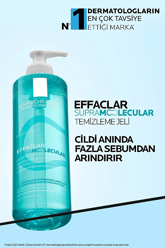 La Roche Posay Effaclar Supramolecular Yağlı Ciltler için Temizleme Jeli 400ml - 2