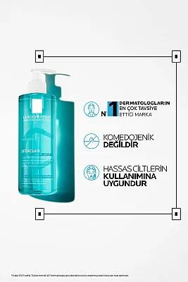 La Roche Posay Effaclar Supramolecular Yağlı Ciltler için Temizleme Jeli 400ml - 8