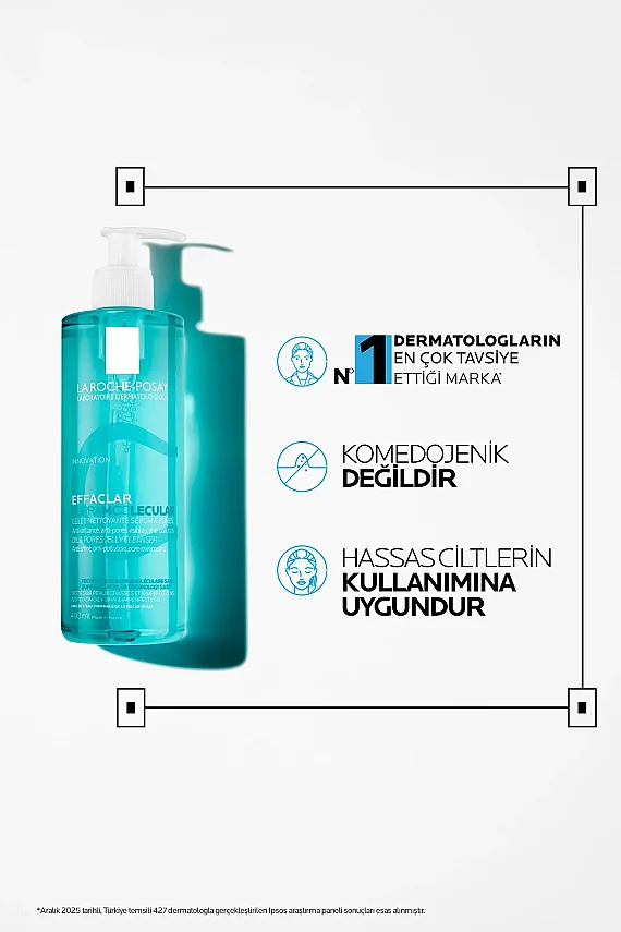 La Roche Posay Effaclar Supramolecular Yağlı Ciltler için Temizleme Jeli 400ml - 8