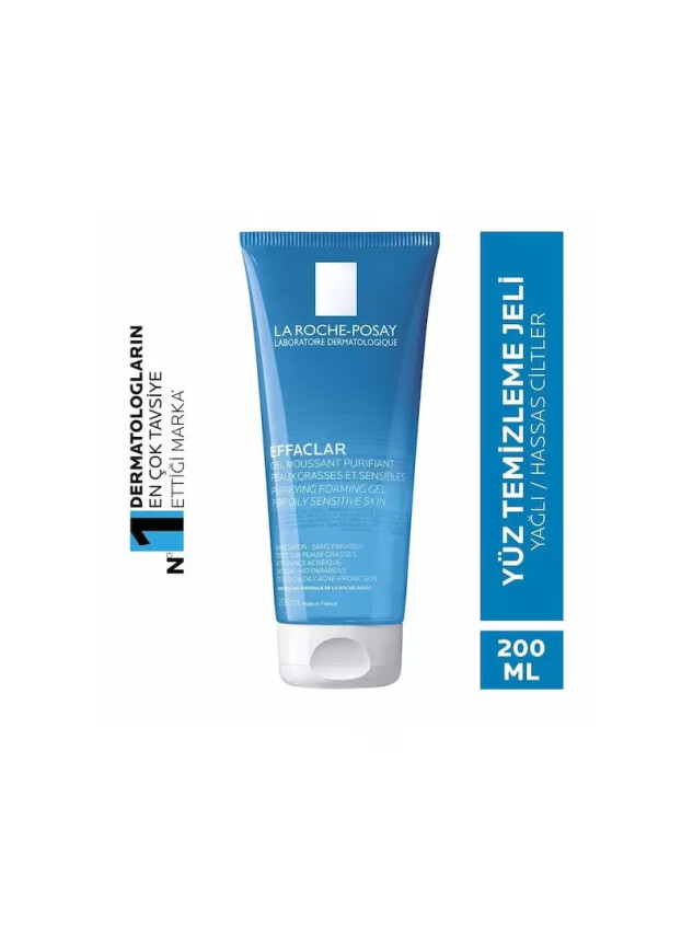 La Roche Posay Effaclar Yüz Temizleme Jeli Yağlı/Akneye Eğilim Gösteren Ciltler 200 ml - La Roche Posay