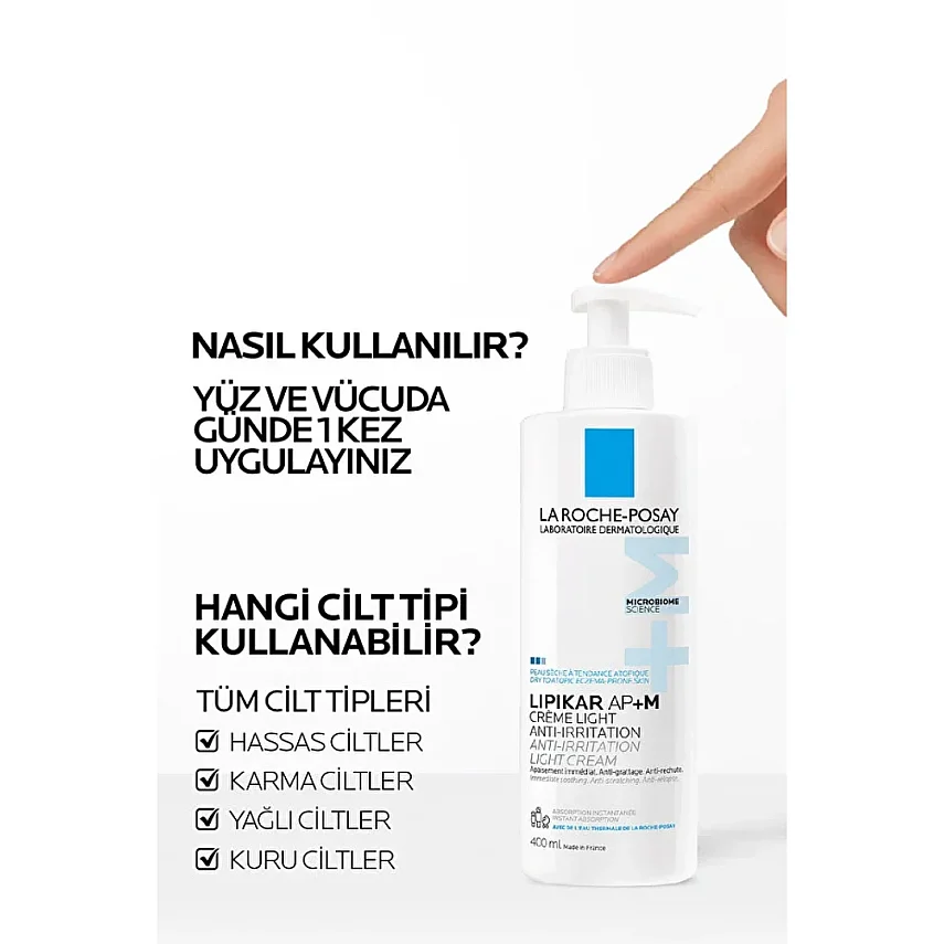 La Roche Posay Lipikar Baume Light AP+M Nemlendirici 400 ml - 6