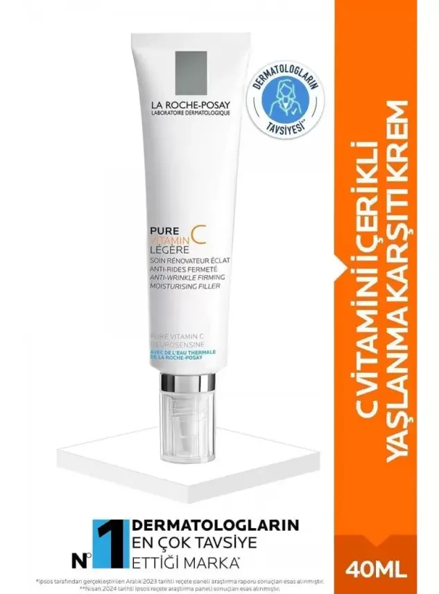 La Roche Posay Pure Vitamin C Light Cream - Karma Ciltler için Yaşlanma Karşıtı Krem - 40 ml - 1