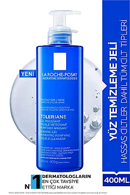 La Roche Posay Toleriane Hassas Ciltler İçin Temizleme Jeli 400 ml - La Roche Posay
