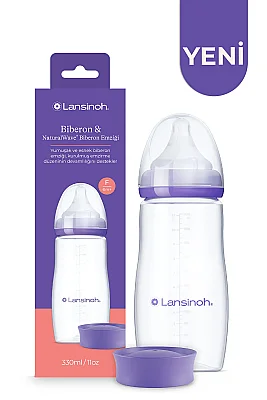 Lansinoh 330 ml Biberon ve NaturalWave® Biberon Emziği (6 Ay+) - Langelica