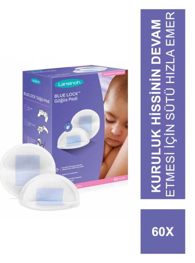 Lansinoh Blue Lock Göğüs Pedi 60 Adet - Lansinoh