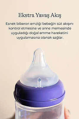 Lansinoh Natural Wave Biberon Emziği - 2'li Ekstra Yavaş Akışlı - 2