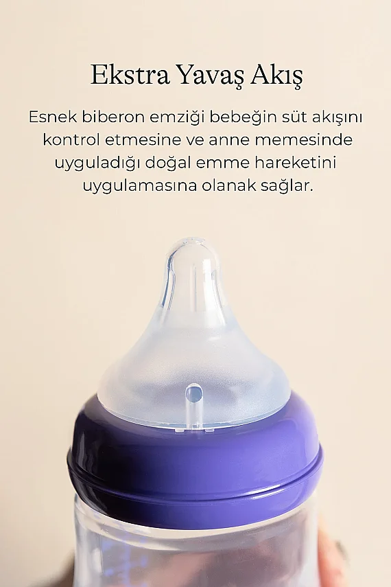 Lansinoh Natural Wave Biberon Emziği - 2'li Ekstra Yavaş Akışlı - 2