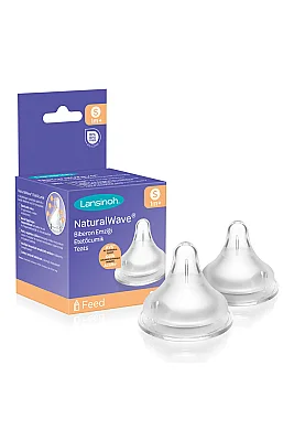 Lansinoh Natural Wave Biberon Emziği 2'li Yavaş Akışlı - Lansinoh