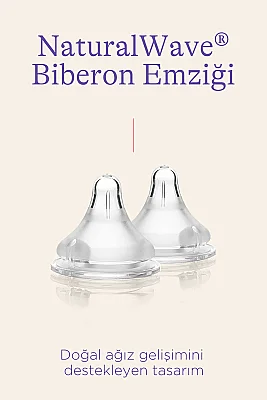 Lansinoh Natural Wave Biberon Emziği 2'li Yavaş Akışlı - 2