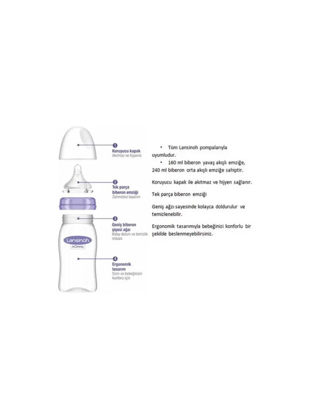 Lansinoh NaturalWave Cam Biberon 160 ml - Lansinoh