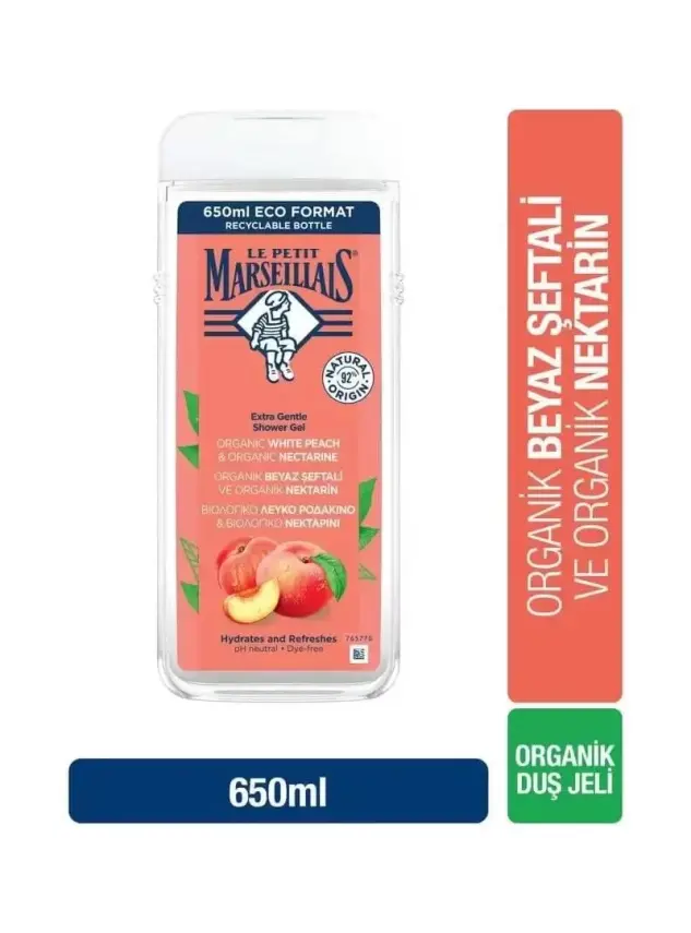 Le Petit Marseillais Duş Jeli Beyaz Şeftali Ve Nektarin 650 ml - 1