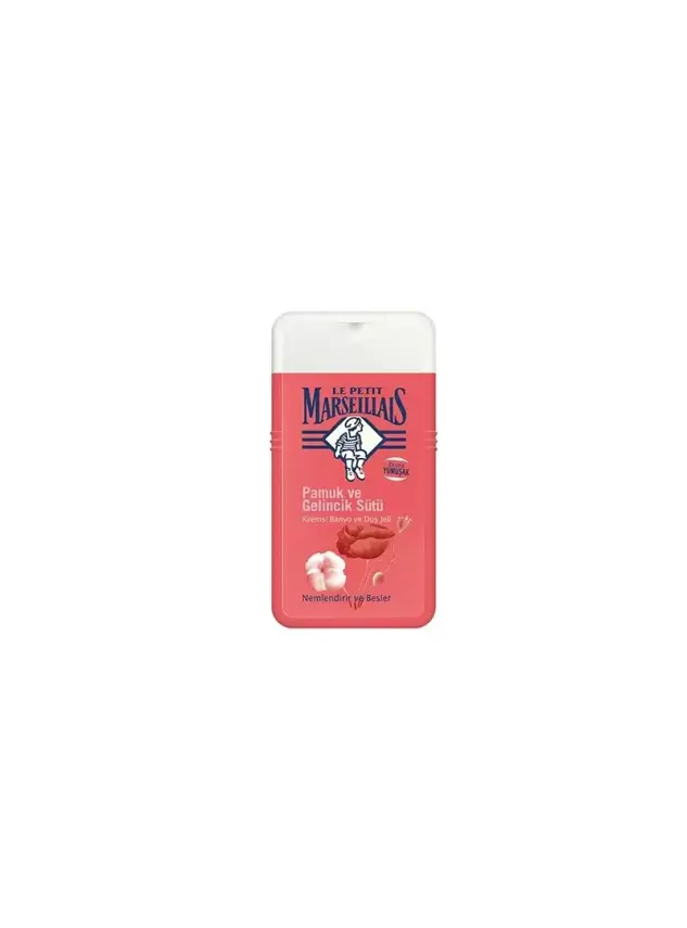 Le Petit Marseillais Duş Jeli Pamuk ve Gelincik Sütü 250 ml - 1