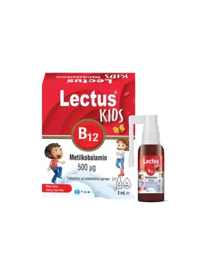 Lectus Kids B12 500 Mcg 5 ml Dilaltı Sprey - Tabilaç