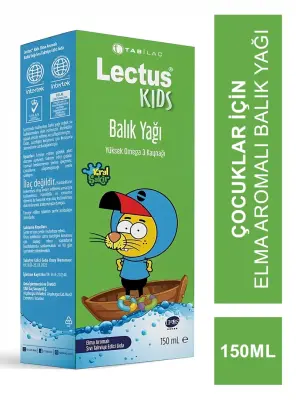 Lectus Kids Balık Yağı Elma Aromalı 150 ml - 1