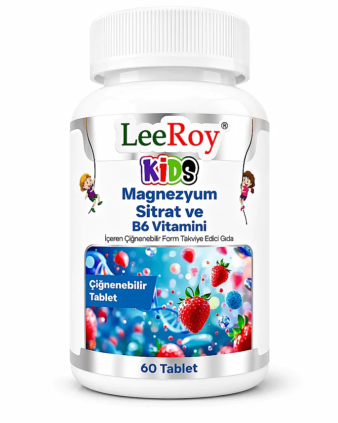 LeeRoy Kids Magnezyum Sitrat+B6 60 Tablet - 1