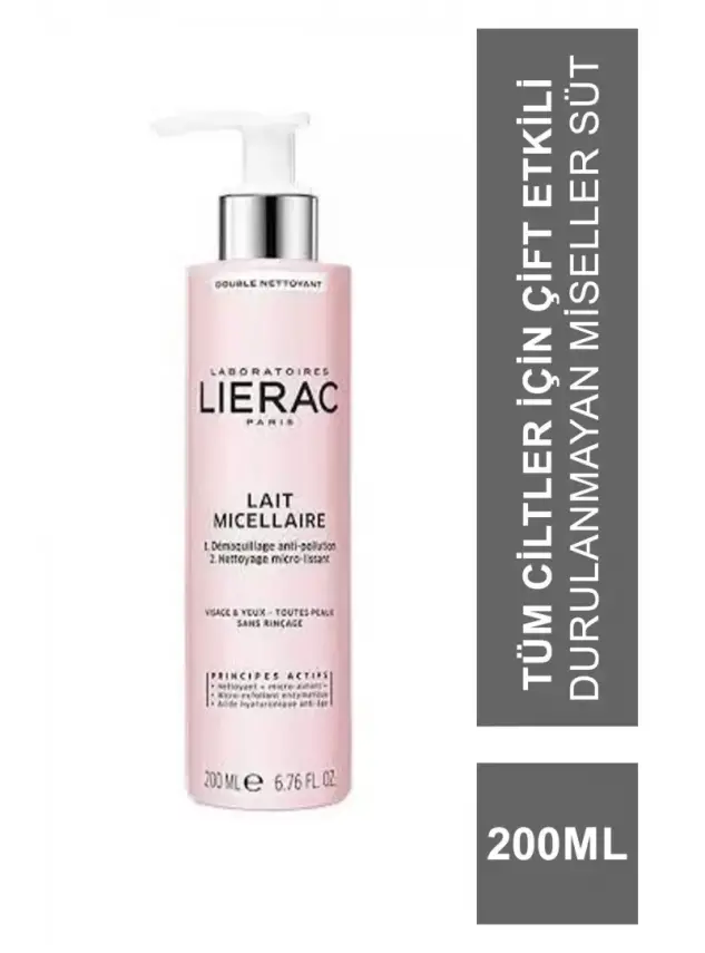 Lierac Double Cleansing Micellar Milk Face & Eyes 200 ml - 2