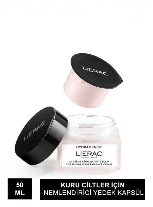 Lierac Hydragenist Radiance Cream Refill - Kuru Ciltler İçin Nemlendirici Yedek Kapsül - 50 ml - Lierac